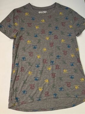 NWOT Women’s Harry Potter Grey Hogwarts Houses Tee Size M